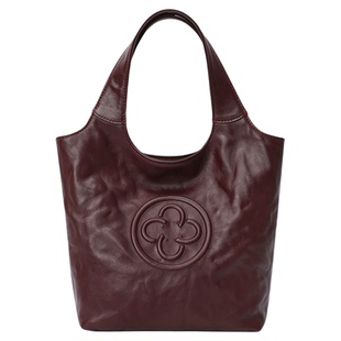 卡思乐手提包包女褶皱设计真牛皮MINI马甲包2026新款复古小托特包