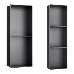 304不锈钢壁龛暗装嵌入式卫生间酒店浴室极窄双层置物架定制包邮