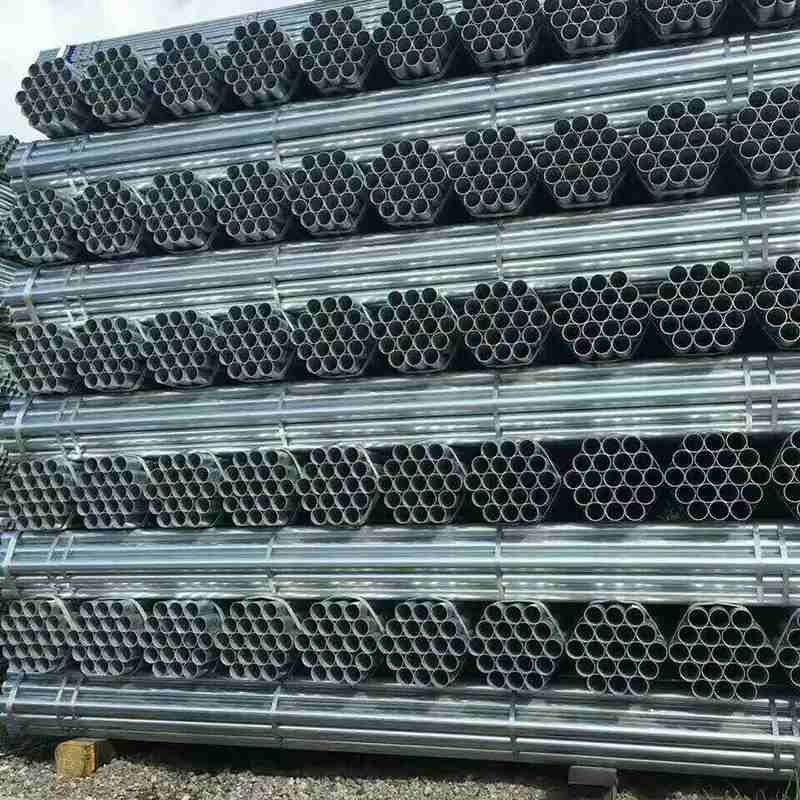 山东Q235B空心镀锌钢管 dn120 150 200消防穿线镀锌圆管大棚管
