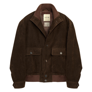 【可机洗易打理】CULTUM意式休闲仿麂皮绒A1飞行员短夹克廓形外套