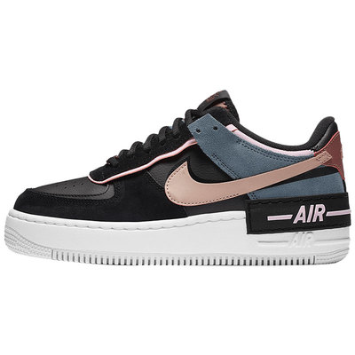 Nike/耐克正品Air Force 1 Shadow AF1 黑蓝粉女子板鞋 CU5315