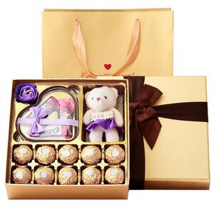费列罗巧克力礼盒装创意心形德芙送女朋友生日零食七夕情人节礼物