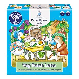 Orchard Toys彼得兔蔬菜地洛特儿童匹配记忆游戏益智桌游玩具3岁+