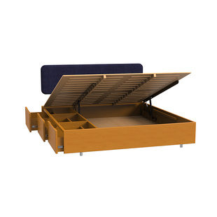 舒梵新品纳新储物床/抽屉储物/实木床/中古包豪斯