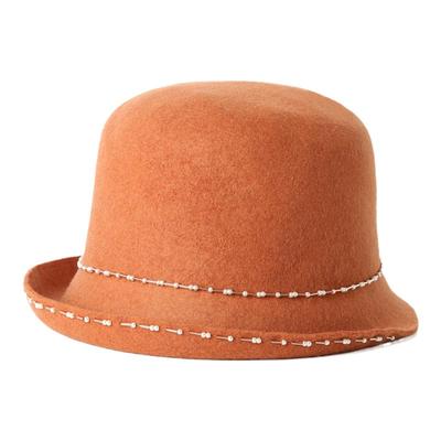 羊毛渔夫帽女卷边秋冬季圆脸适合