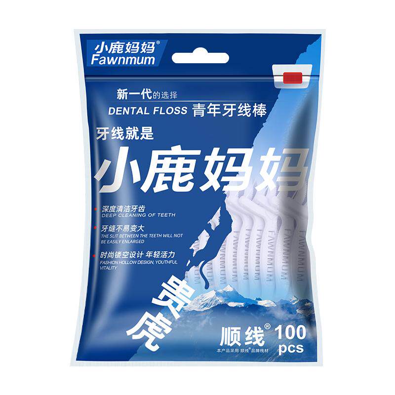 小鹿妈妈贵虎牙线袋装100支