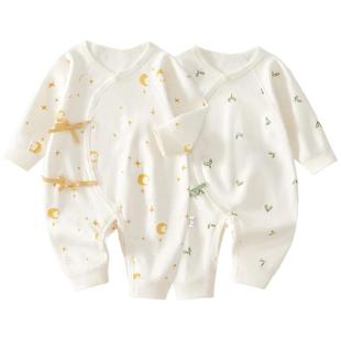 新生婴儿衣服宝宝连体衣夹棉保暖纯棉爬服哈衣和尚服初生冬装打底