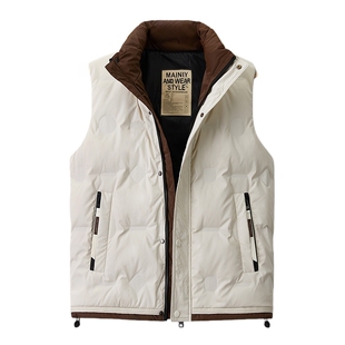 吉普羽绒马甲男士冬季保暖卸寒外穿鸭绒背心坎肩轻薄羽绒服外套男