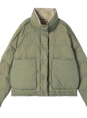 谜底两面穿花色羽绒服女2025冬新品复古主题花短款百搭254MY1610