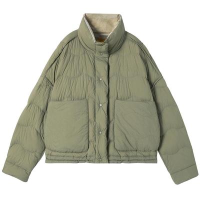 谜底两面穿花色羽绒服女2025冬新品复古主题花短款百搭254MY1610