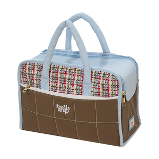 小香风分区化妆包立体不塌大容量女便携旅行洗漱包出差可爱收纳包