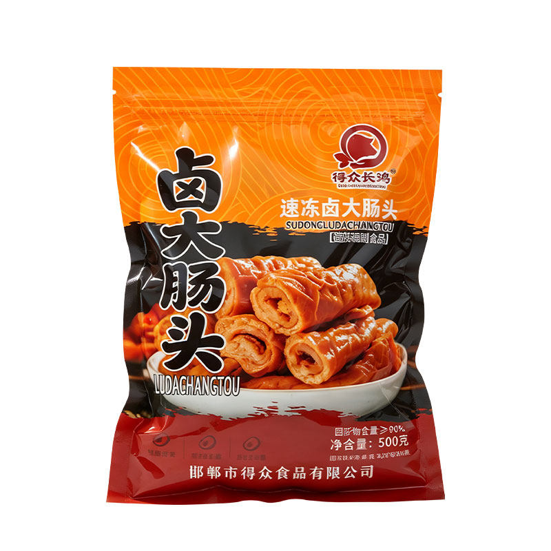 得众香卤大肠头500g冷冻卤肥肠头熟食半成品商用爆炒火锅卤味食材