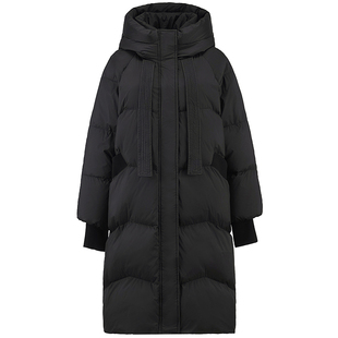 中长款加厚保暖孕妇立领外套胖莹莹特大码女装冬季纯色连帽羽绒服