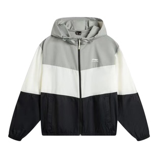 李宁 防泼水防风排汗新织梭排湿男女同款冰感舒适运动风衣AFDV609