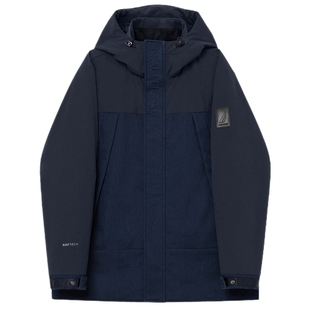 NAUTICA/诺帝卡男装冬季CORDURA牛仔拼接时尚保暖厚外套JM3401