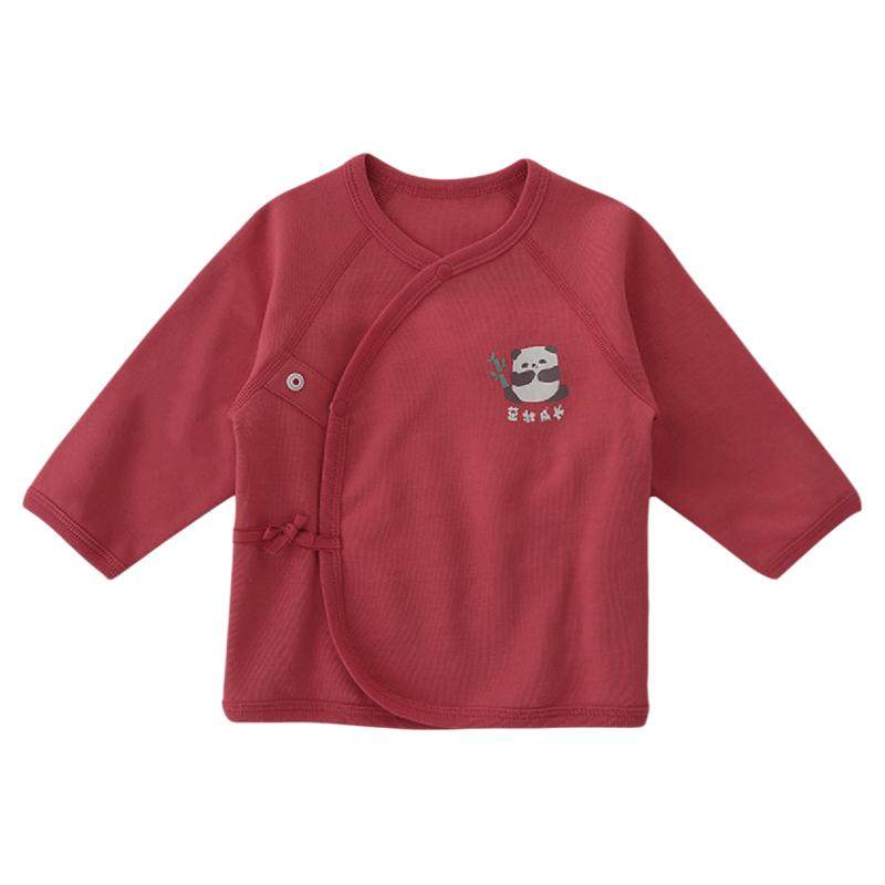 【2件装】新生儿婴儿半背衣春秋国风红色新年服上衣纯棉宝宝衣服