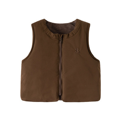 儿童三防杜邦夹棉马甲加绒双面穿