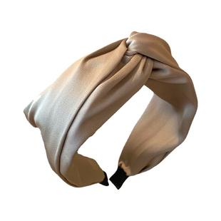 高级感轻奢缎面发箍女款宽边压发洋气时尚高颅顶头箍打结发卡头饰