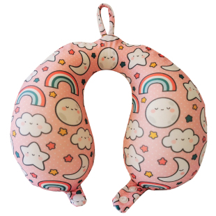 汽车儿童安全座椅枕头护颈枕推车U枕宝宝可拆洗u型枕睡觉旅行神器