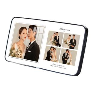 五宫格水晶摆台洗照片做成相框定制艺术婚纱照diy情侣照片制作