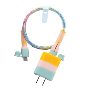 适用摩尔菲45w充电器保护壳mophie苹果17 16pro数据线保护套缠绳