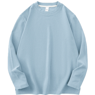 双面德绒打底衫男士长袖t恤圆领秋冬季加绒保暖内搭纯色秋衣小衫