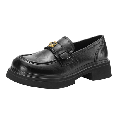 达芙妮厚底增高一脚蹬乐福鞋女