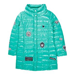 DEVIL NUT潮牌恶魔流感立领总长款女式保暖保暖羽绒服 PARTY ASX