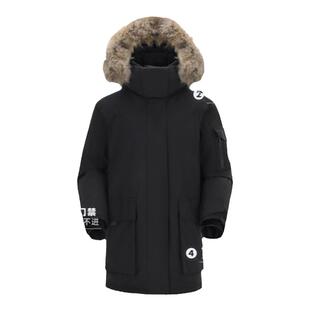 【王俊凯同款】骆驼运动工装中长款羽绒服女冬毛领羽绒派克外套男