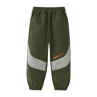 男童加绒裤子冬装新款保暖运动裤休闲卫裤中大童加厚防风裤青少年