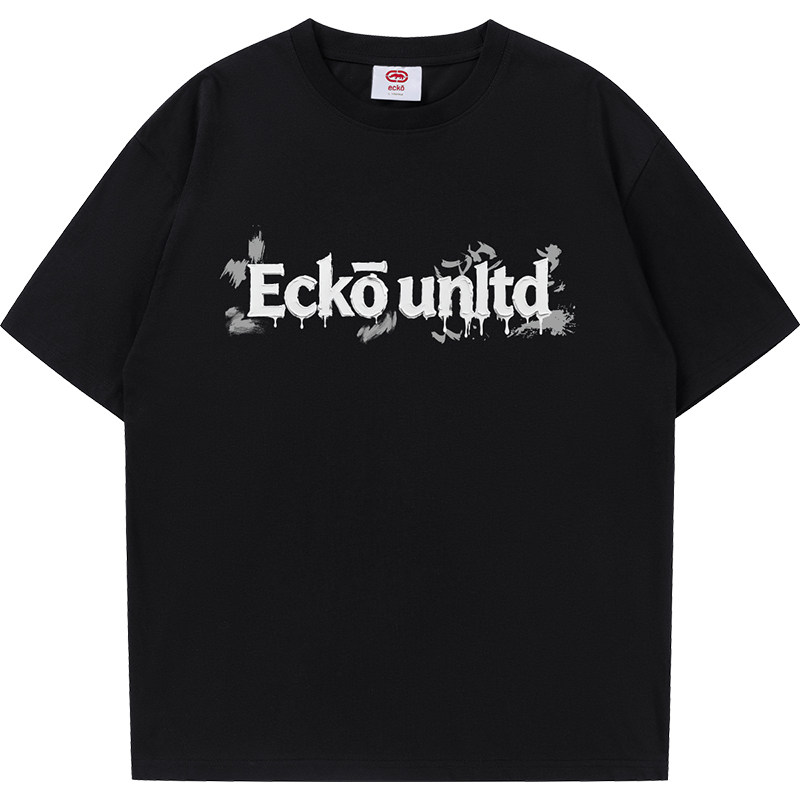 ecko红犀牛宽松字母印花短袖t恤