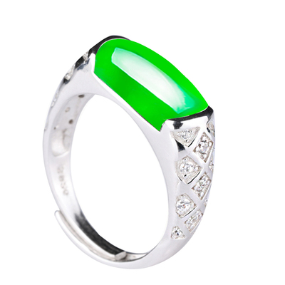 s925纯银戒指空托镶嵌马鞍男6*13