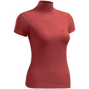 梦特娇半高领打底衫短袖女羊绒蚕丝德绒上衣2025新款加绒保暖内衣