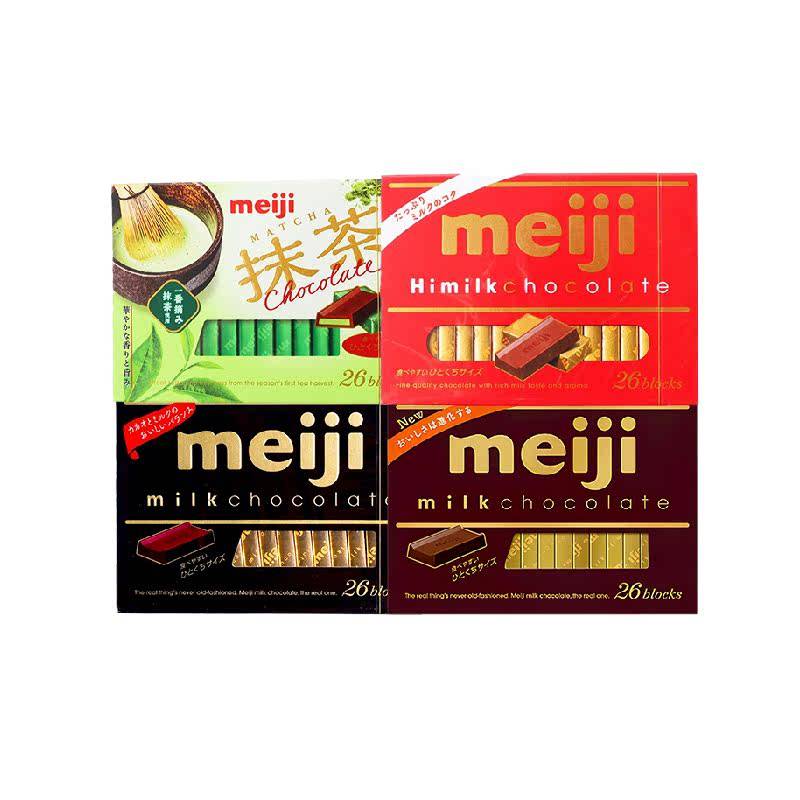 日本进口明治钢琴抹茶特浓牛奶黑巧克力圣诞节礼盒（代可可脂）