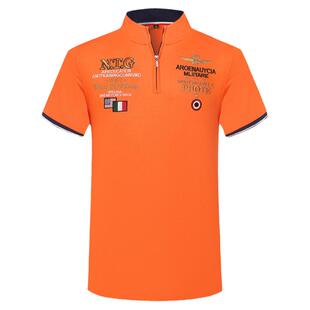 品牌男装大码上衣青年拉链短袖T恤休闲半袖立领保罗polo衫男夏季