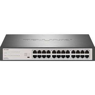 普联TP-LINK TL-SG1024DT全千兆24口交换机1000M高速非网管汇聚接入机架式端口隔离视频监控无盘启动网络克隆