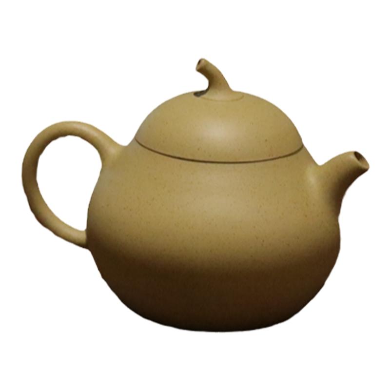 宜兴紫砂 黄龙山台西矿区原矿本山段泥 纯手工仿生茄瓜 茶壶茶具