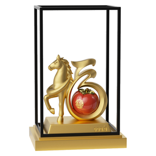 马年摆件乔迁新居礼物高级感软装新中式客厅酒柜老板办公室装饰品