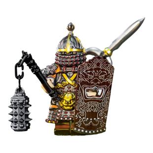 国潮玩具金国铁浮屠士兵古代重甲战士第三方益智拼装积木人仔礼物