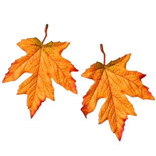 仿真枫树叶红枫叶片假树叶装饰婚庆布置背景墙秋季黄色大叶子绿植