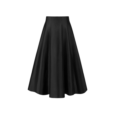 CHICHY法式赫本风黑色a字伞裙半身裙女秋季新款高腰洋气显瘦长裙