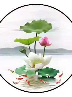 爆款荷花图厕所荷花净秽防水墙贴