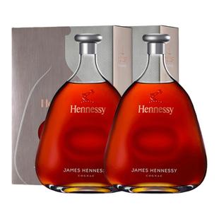 【官方直营】轩尼诗詹姆士干邑白兰地700ml*2礼盒装进口洋酒正品