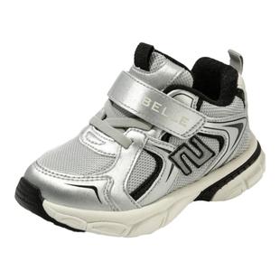 百丽童鞋冬季加绒保暖老爹鞋儿童软底轻便运动鞋男女童时尚宝宝鞋