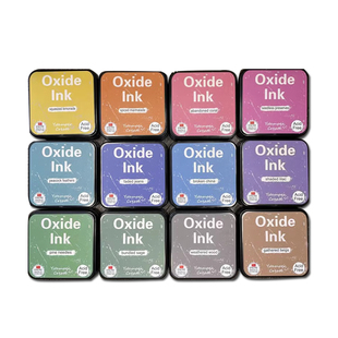 兔子家OXIDE氧化水性印台晕染涂抹艺术杂志手账印章INK PAD12色