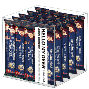 黑鹿咖啡 膳食纤维多口味美式原味意式特浓蓝山风味速溶咖啡