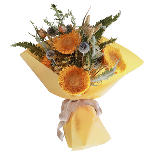 日本永生保鲜向日葵梵高进口花束伴手礼家居插花装饰摆件乔迁开业