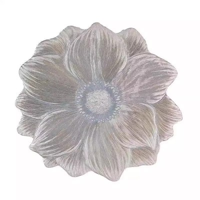 轻奢荷花防滑餐垫PVC隔热垫