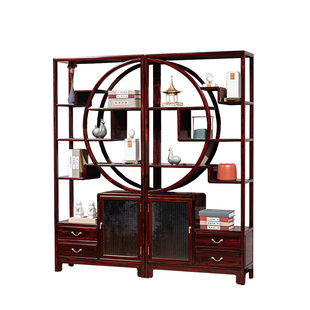 红木博古架阔叶黄檀红木家具博古架置物架全实木新中式古董架子