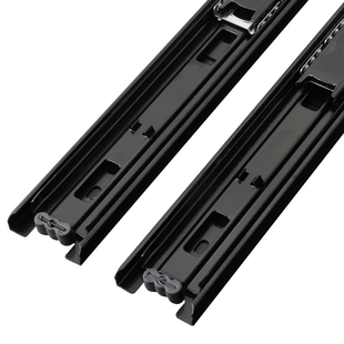 包邮黑色三节轨道钢珠10寸-16寸抽屉滑轨衣橱柜静音顺滑导轨30宽